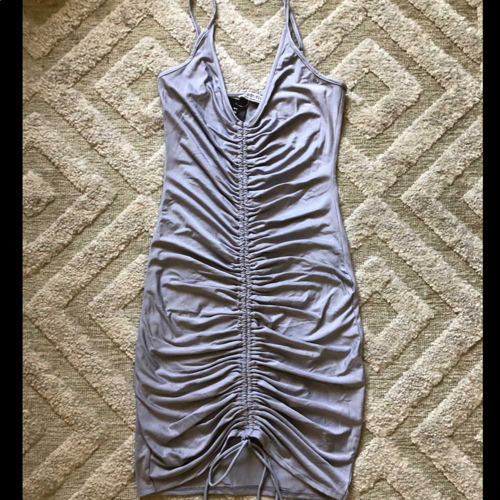 Grey Ruched Dress